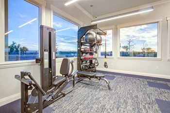 Fitness room at Connect at First Creek Denver, CO